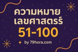 รูปหน้าปก ความหมายเลขศาสตร์ 51-100